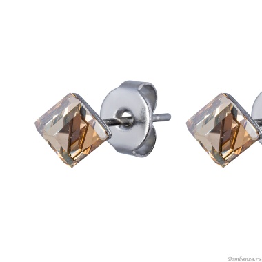 Пусеты Fiore Luna, Crystal Champagne, SWE0127/1 CH S Пусеты Fiore Luna, Crystal Champagne, SWE0127/1 CH S